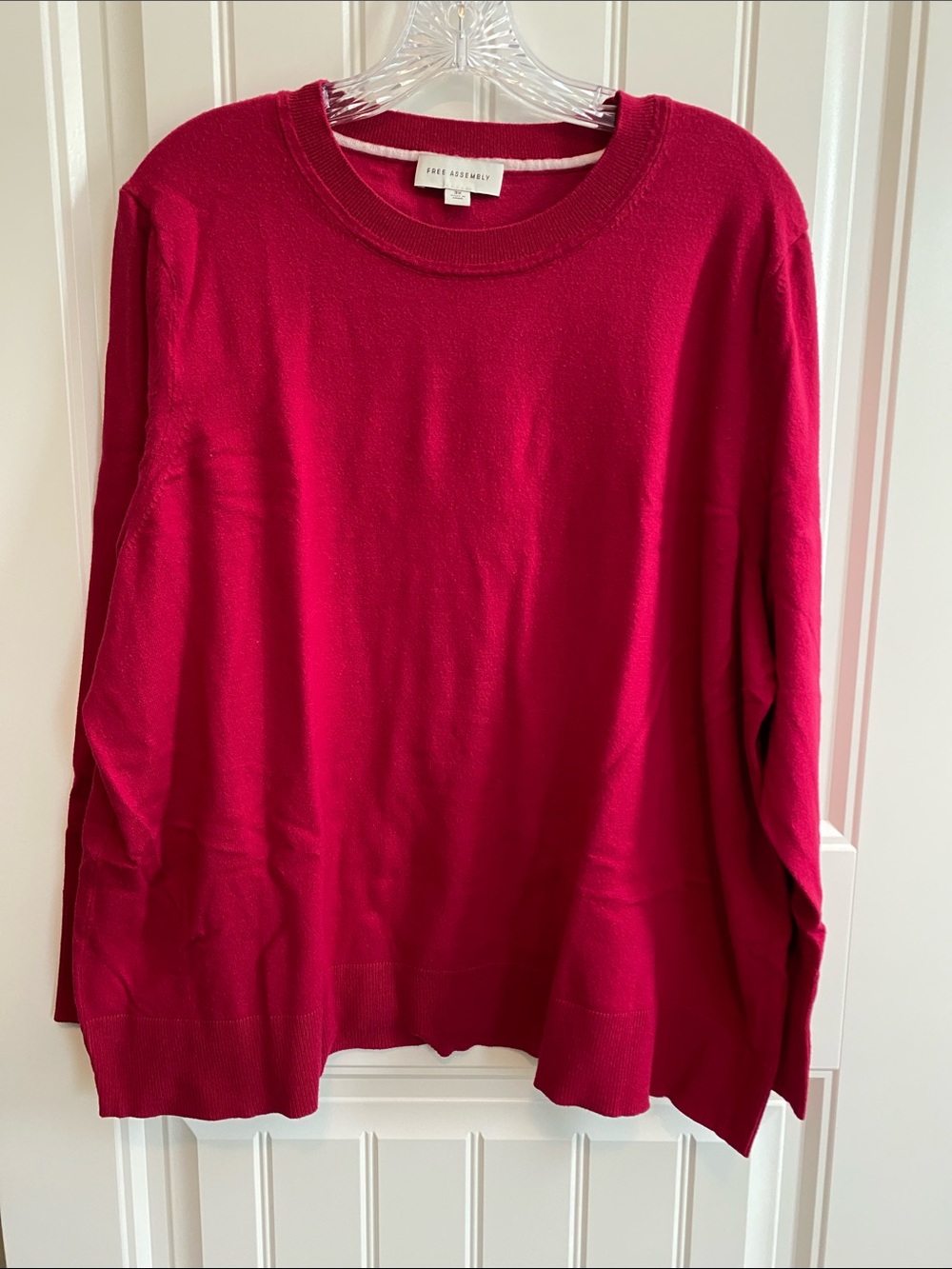 Free Assembly Scoop Neck Sweater - Raspberry